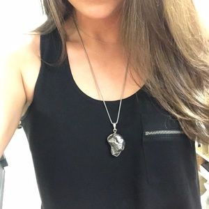 Sterling Silver Meteorite Pendant & Chain